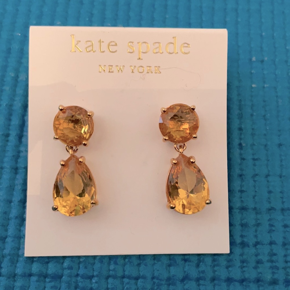 kate spade golden drop earrings